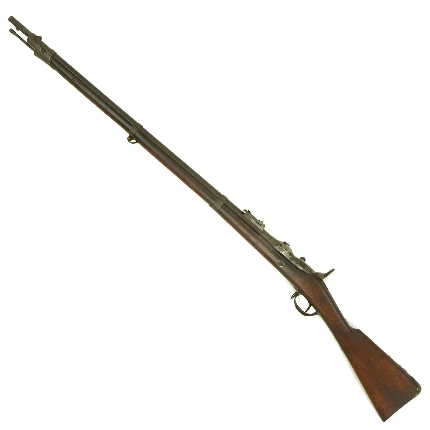 Original Belgian M-1867 Albini-Braendlin 11mm Trapdoor Infantry Rifle with External Hammer - dated 1868