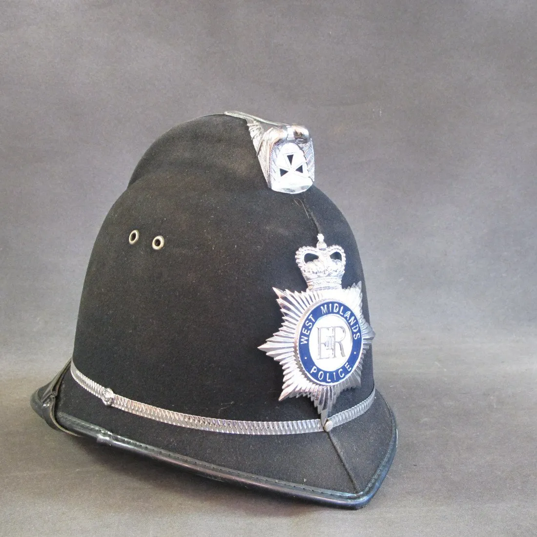 Original British Bobby Police Comb Pattern Helmet- West Midlands