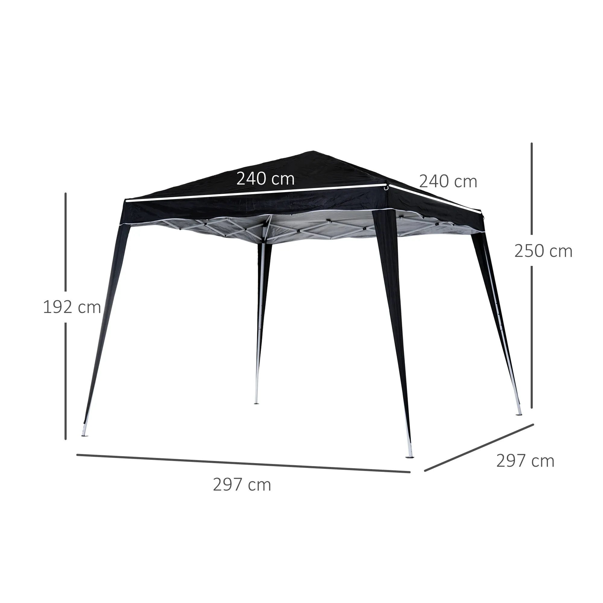 Outsunny Slant Leg Pop Up Gazebo with Carry Bag