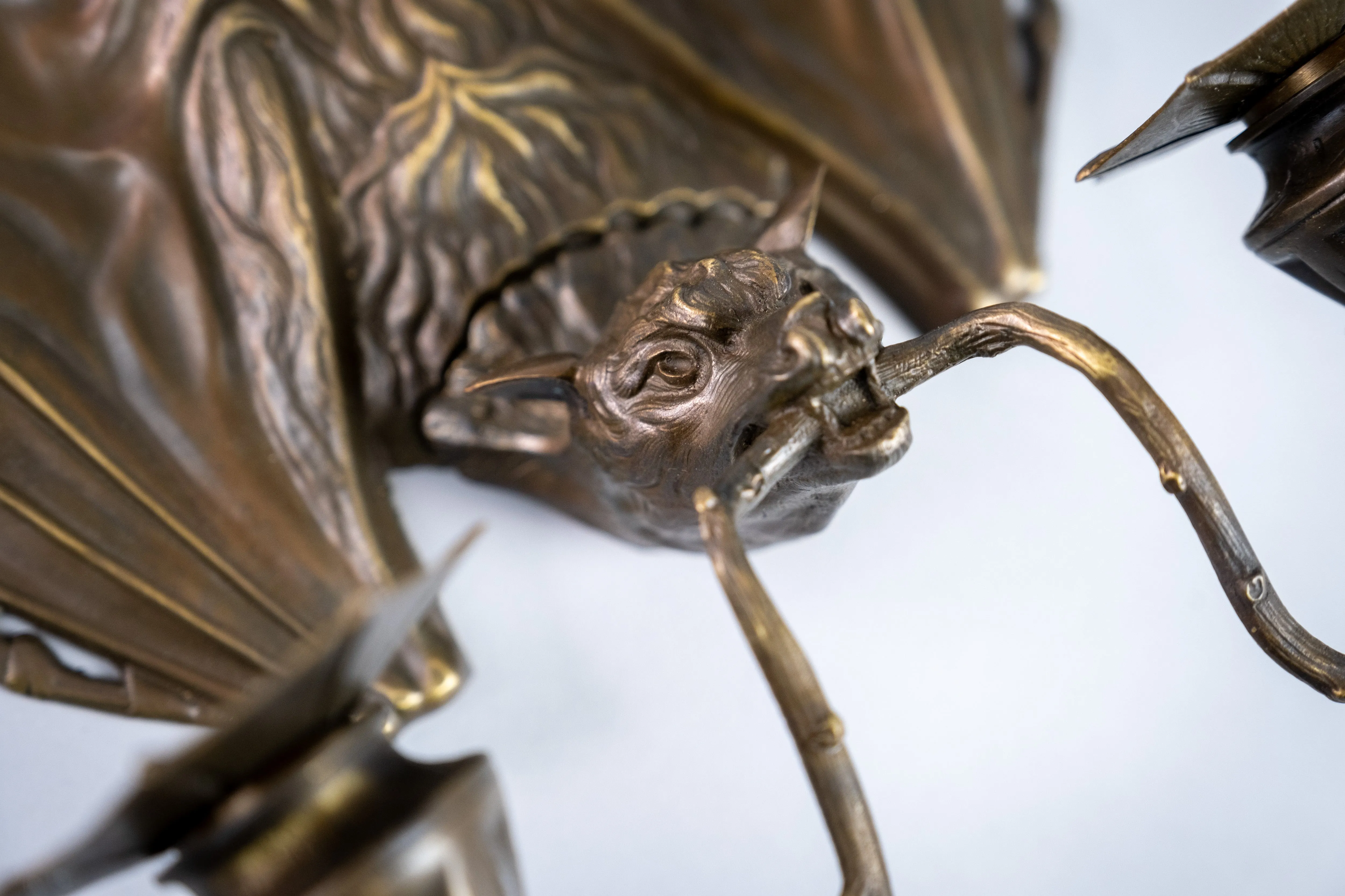 Pair Of Bronze Bat Wall Sconces After William Tonks & Sons For Liberty's.