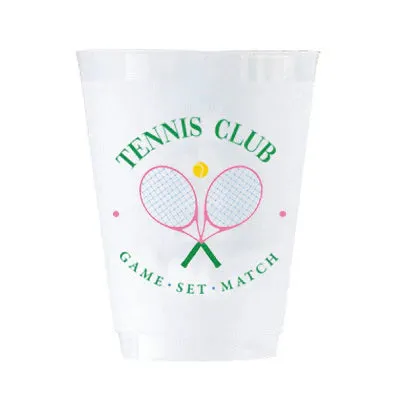 Party Cups - Frosted - Tennis Club - Set 8