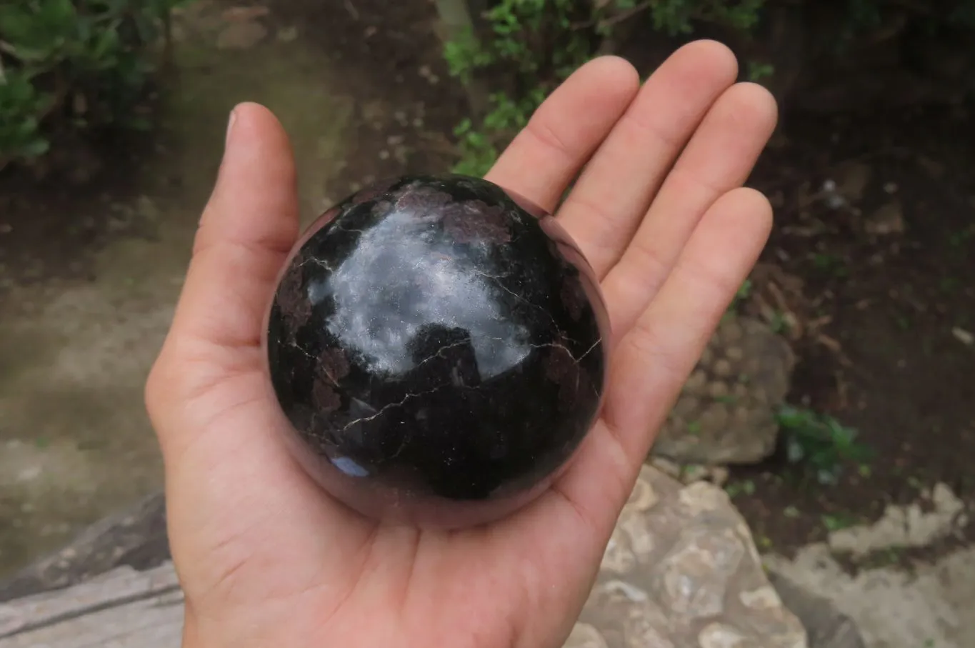 Polished Iolite Spheres x 2 From Madagascar