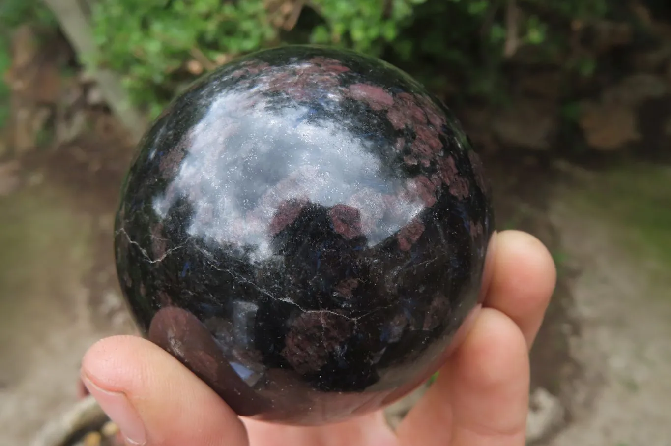 Polished Iolite Spheres x 2 From Madagascar