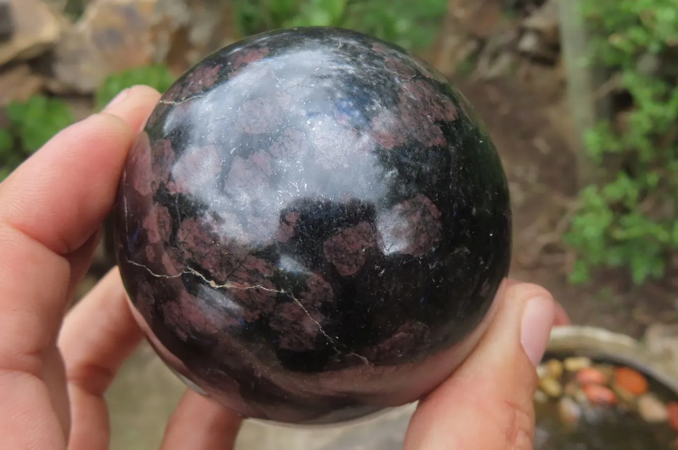 Polished Iolite Spheres x 2 From Madagascar