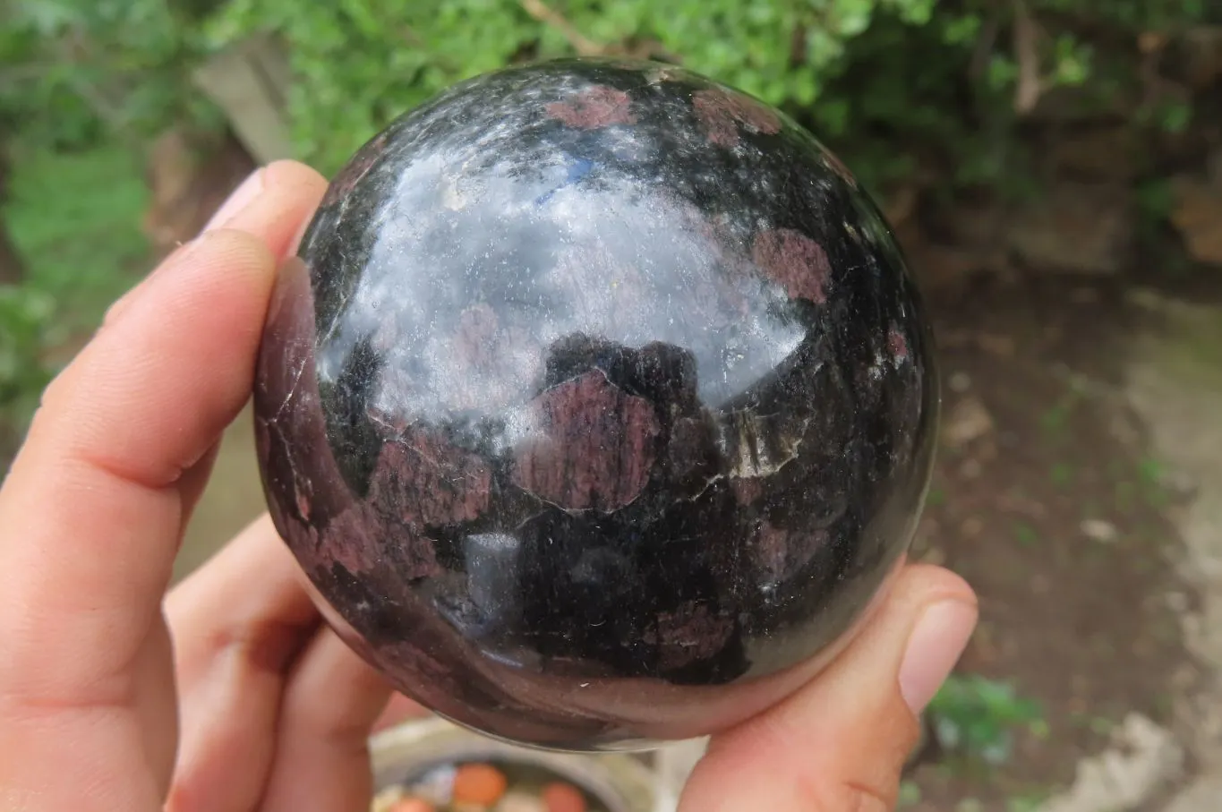 Polished Iolite Spheres x 2 From Madagascar