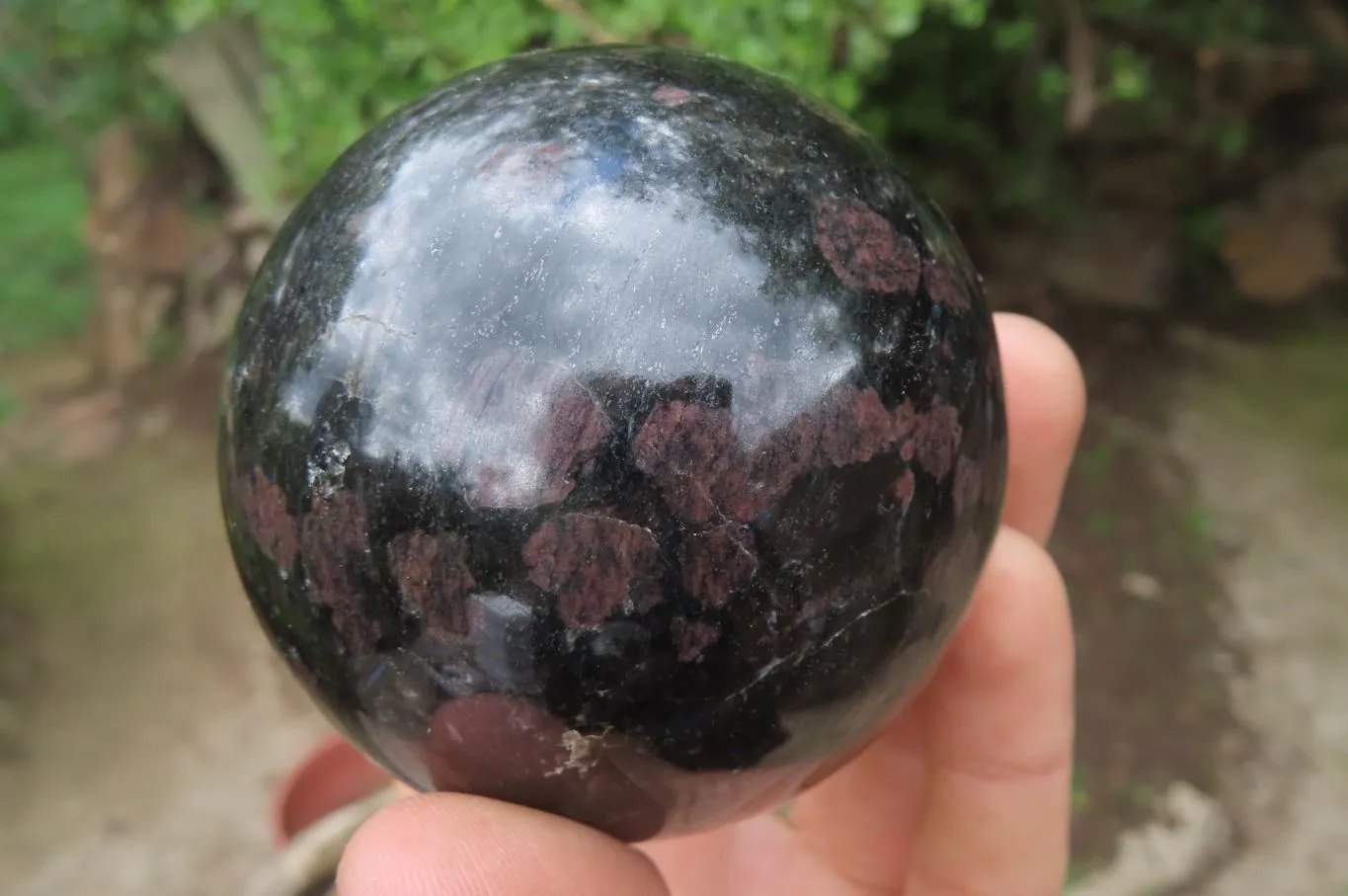 Polished Iolite Spheres x 2 From Madagascar