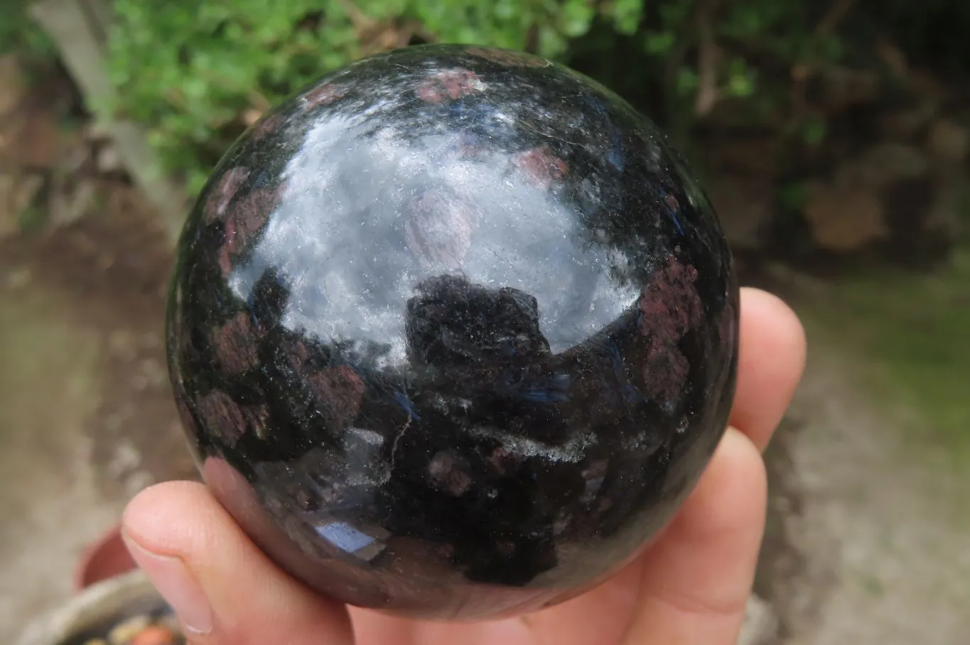 Polished Iolite Spheres x 2 From Madagascar