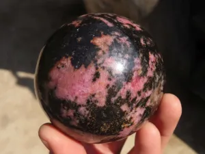 Polished Rhodonite Spheres x 2 From Ambindavato, Madagascar