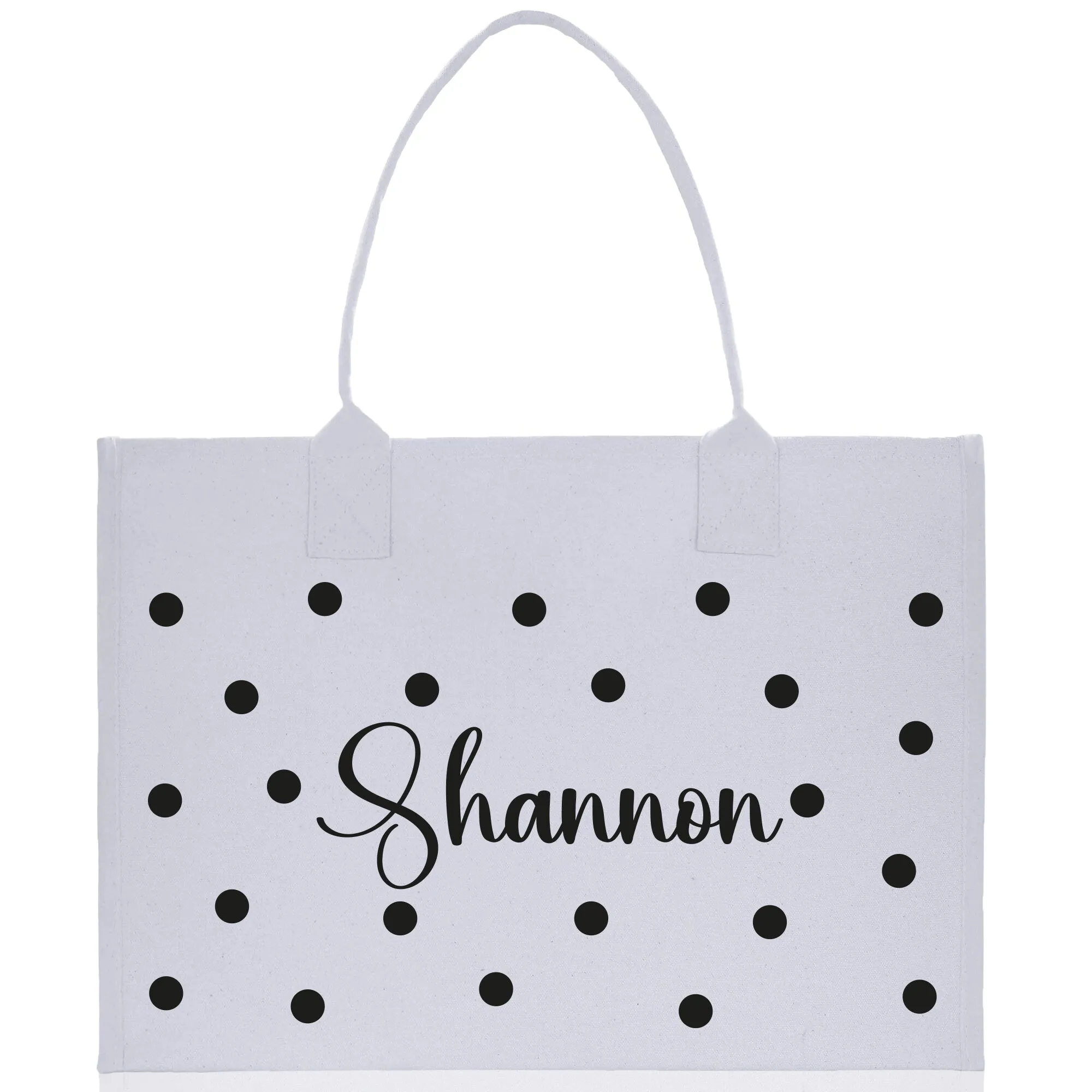 Polka Dot Mrs. Last Name Tote Bag Personalized Date Wedding Tote Bridal Shower Gift Honeymoon Gift Customized Wedding Gift Bridesmaid Gift