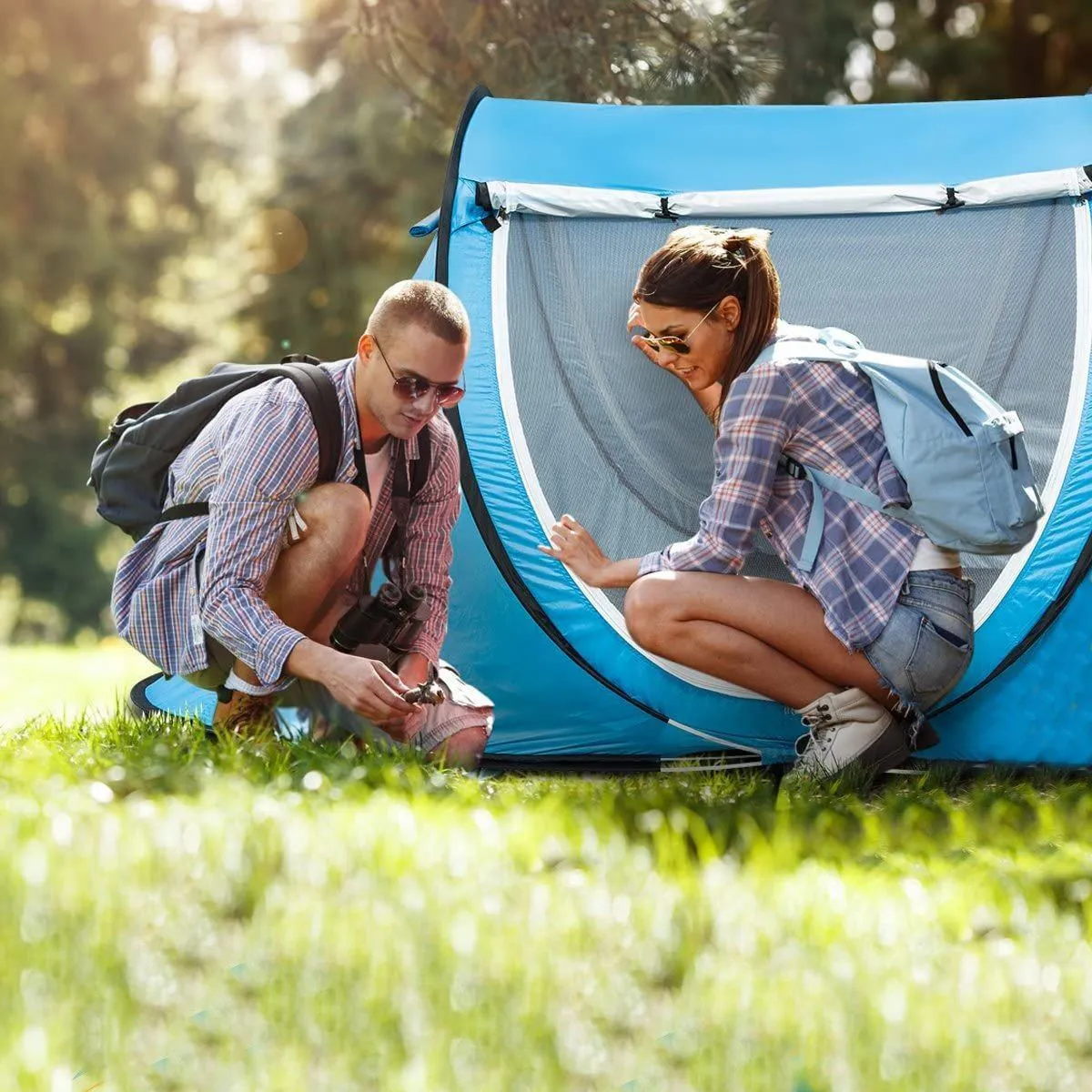 Portable Cabana Beach Tent with Carry Bag