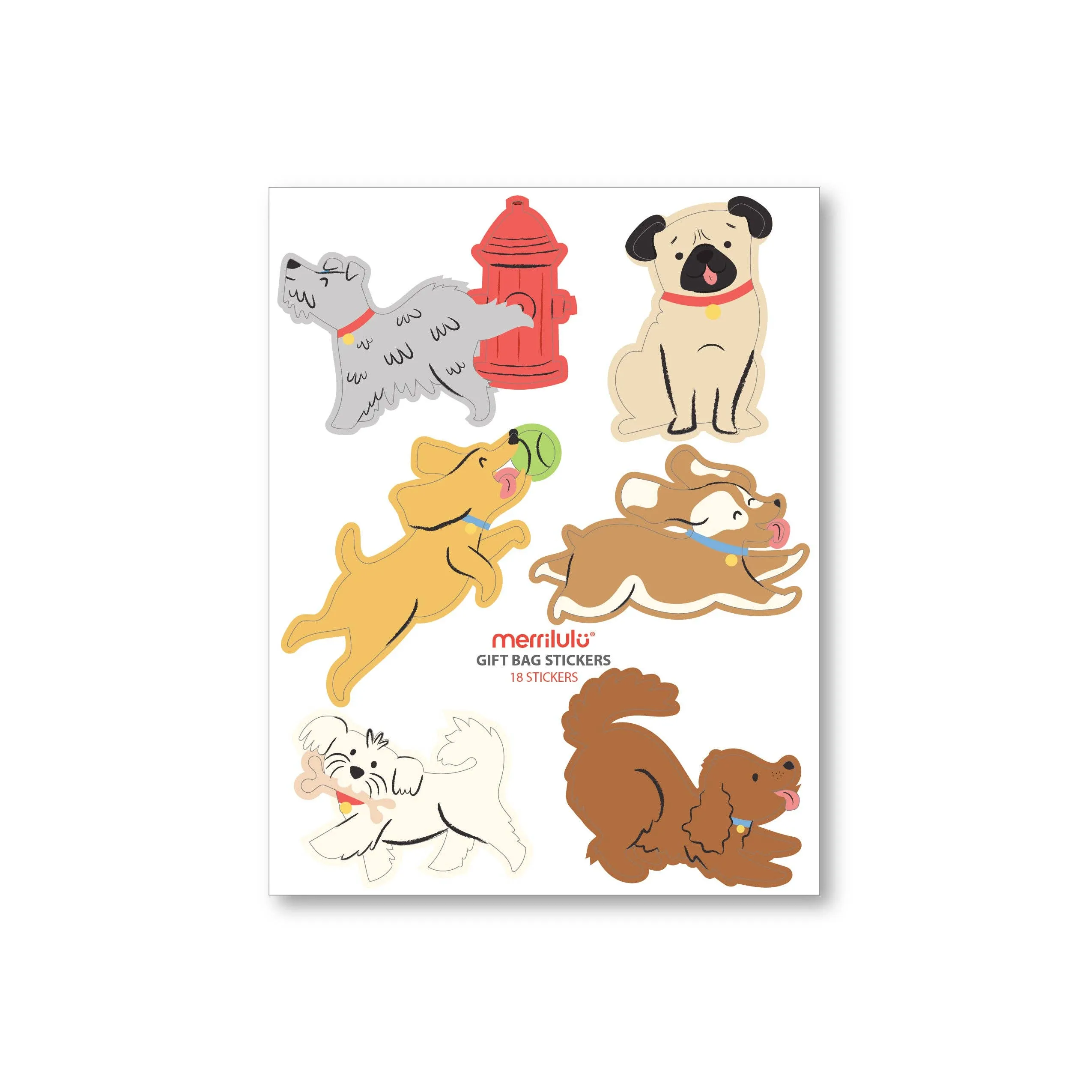 Puppy Dog Party - Gift Bag Stickers, 3 sheets S2179