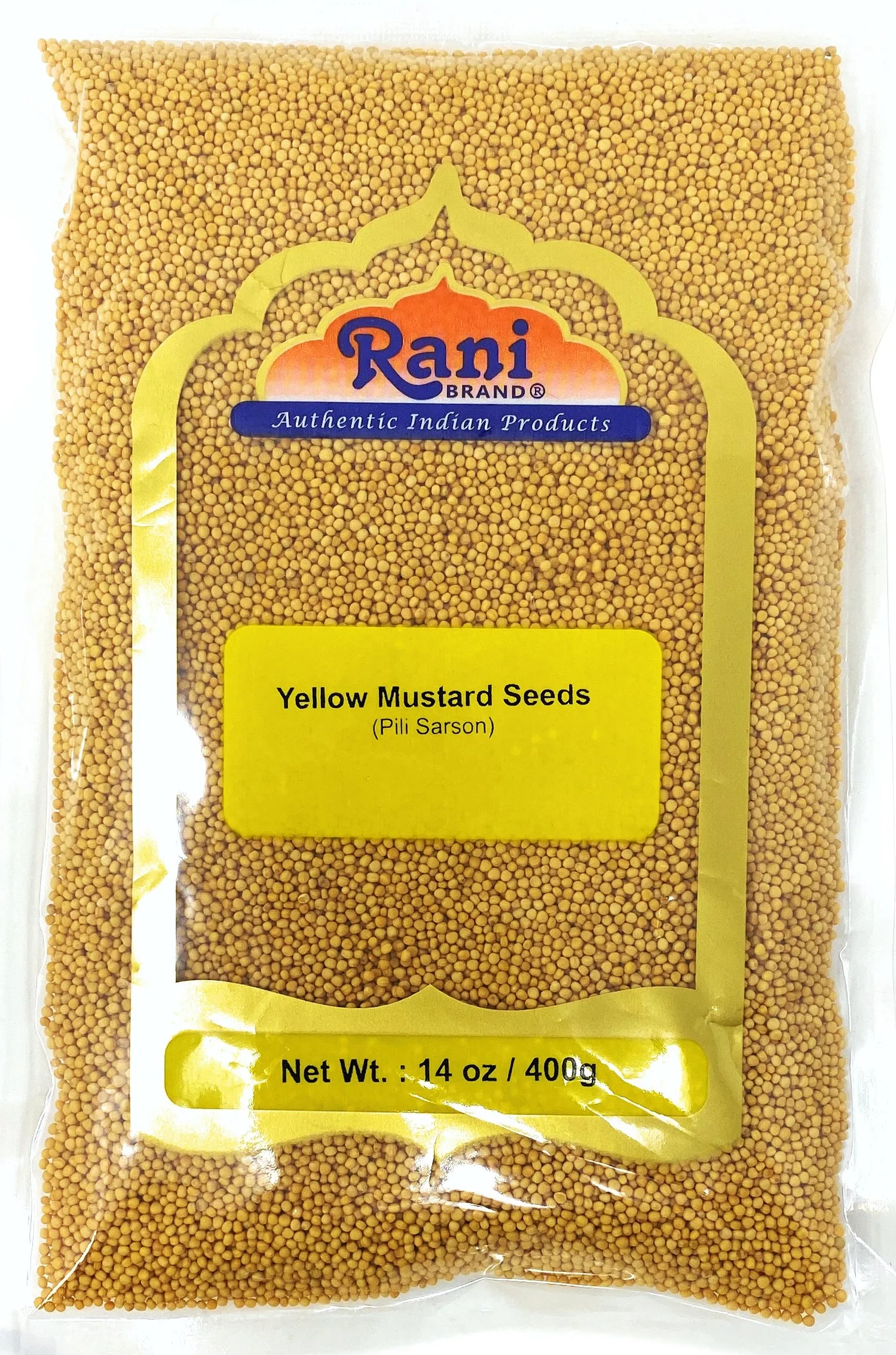 Rani Yellow Mustard Seeds Whole Spice 14oz (400g) ~ All Natural | Vegan | Gluten Friendly | NON-GMO | Indian Origin