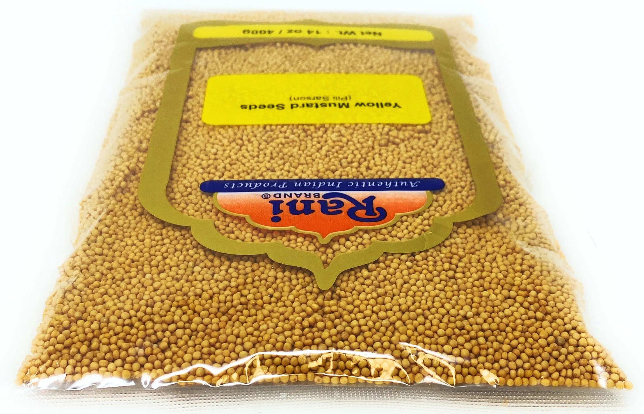 Rani Yellow Mustard Seeds Whole Spice 14oz (400g) ~ All Natural | Vegan | Gluten Friendly | NON-GMO | Indian Origin