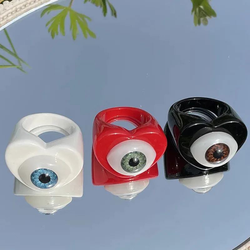 Resin Lucky Eye Gothic Ring