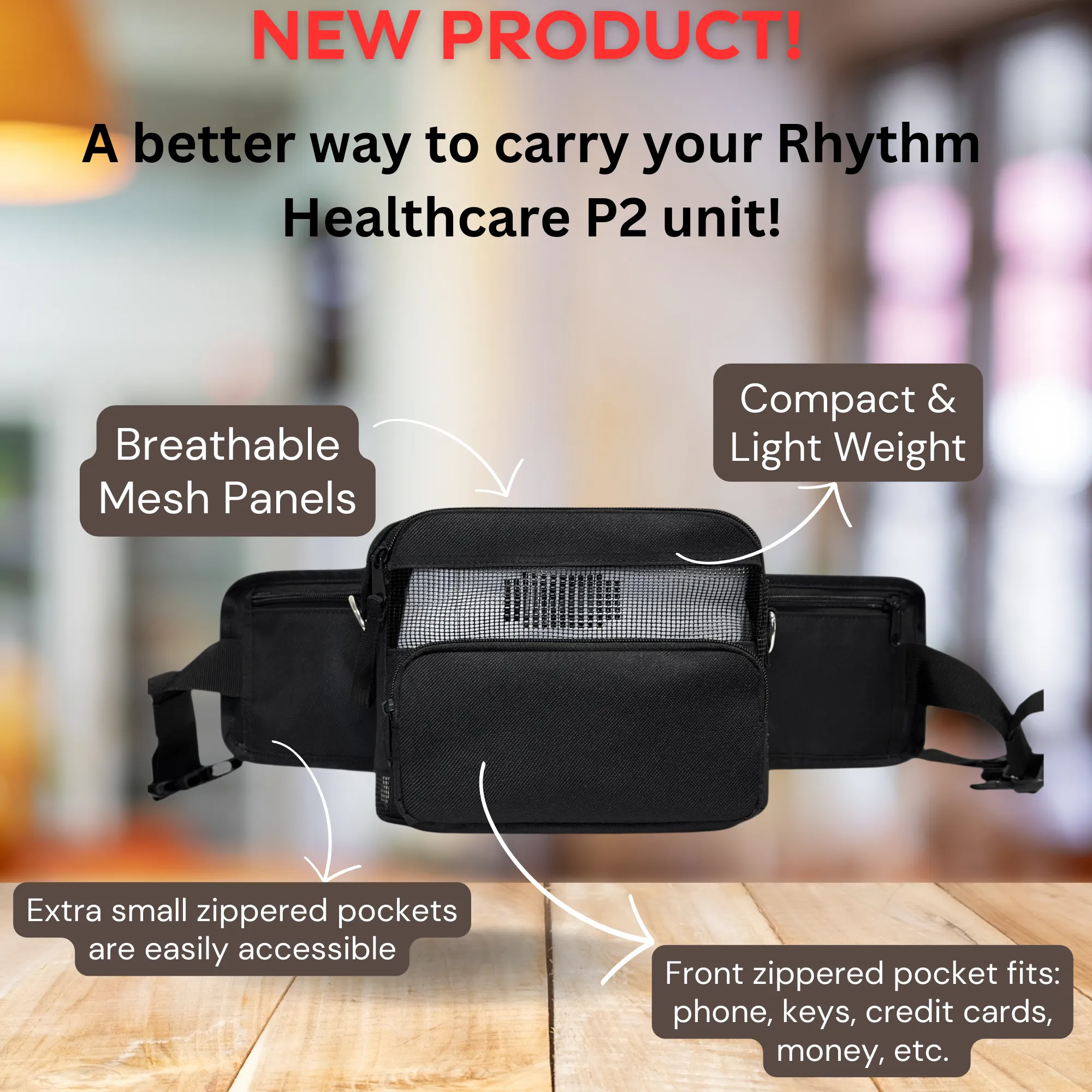 Rhythm Healthcare P2 Fanny Pack/Hip Bag - black