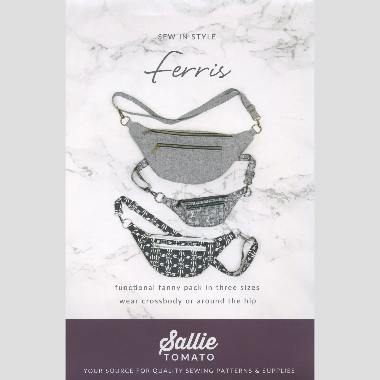 Sallie Tomato Ferris Fanny Pack Kit - Cherry Lite Faux Leather