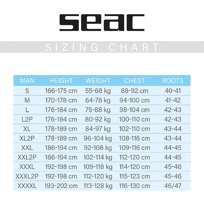 Seac Men's 4mm Warmdry Neoprene Dry Suit