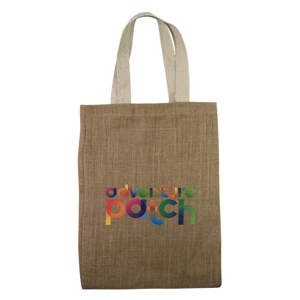 Stock Jute Flat Tote Bag(SJB-03T)