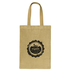 Stock Jute Flat Tote Bag(SJB-03T)