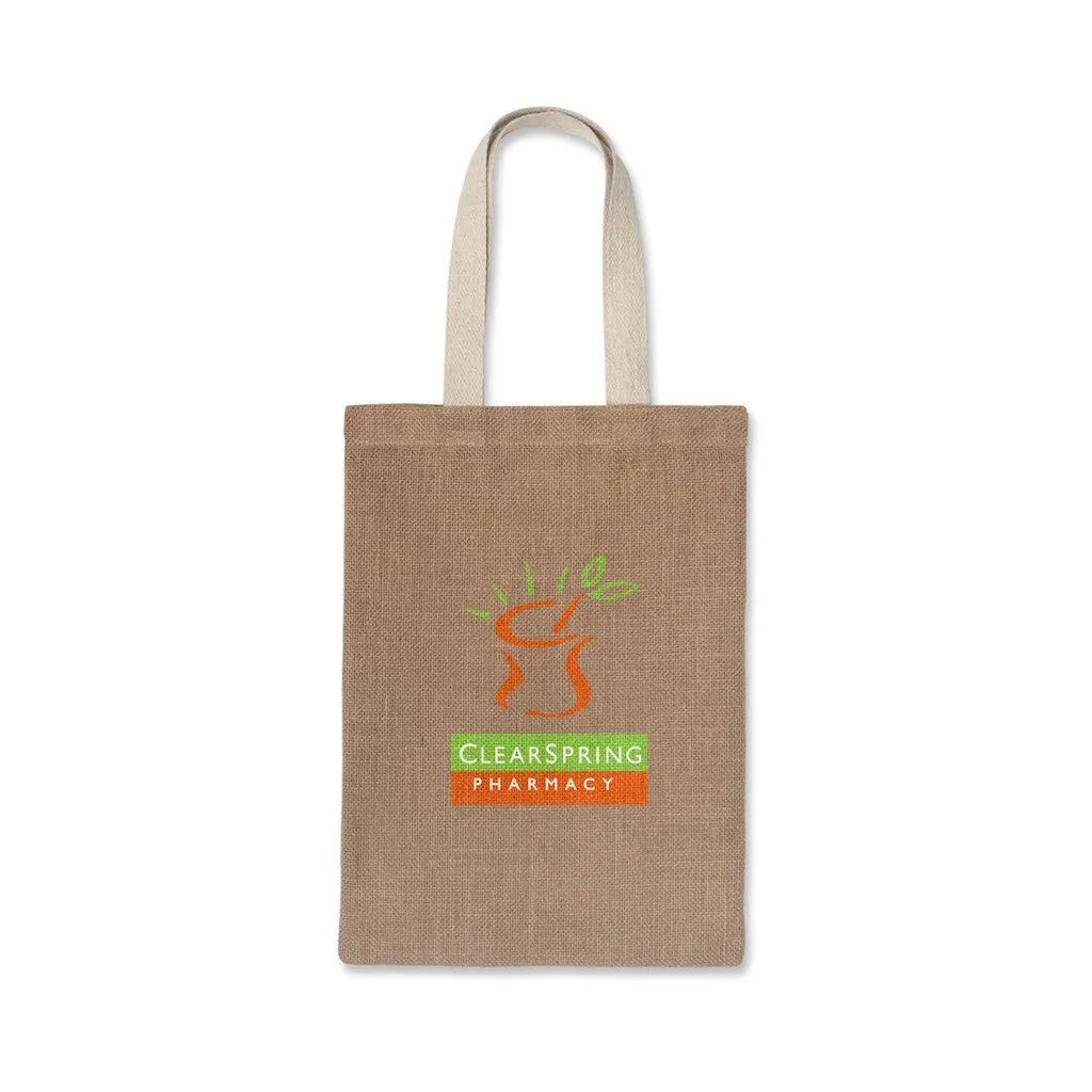 Stock Jute Flat Tote Bag(SJB-03T)