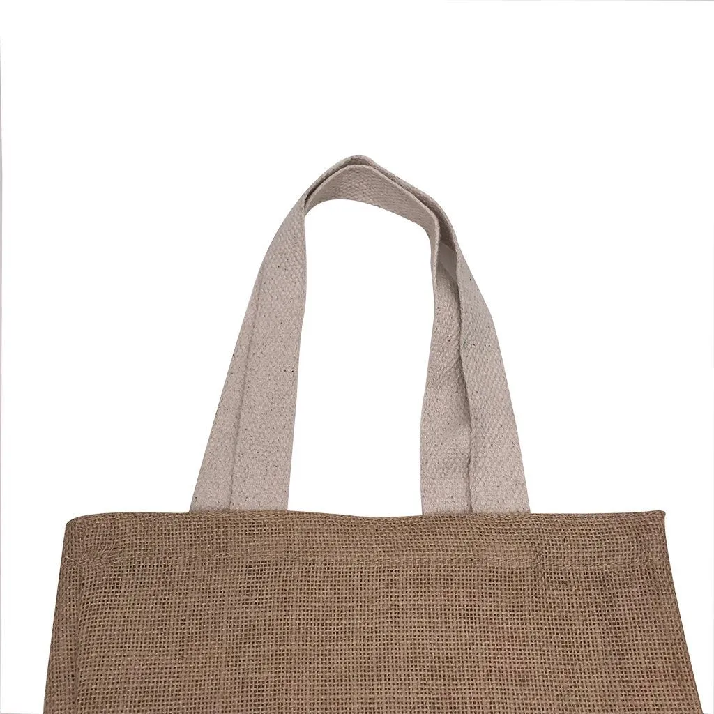 Stock Jute Flat Tote Bag(SJB-03T)