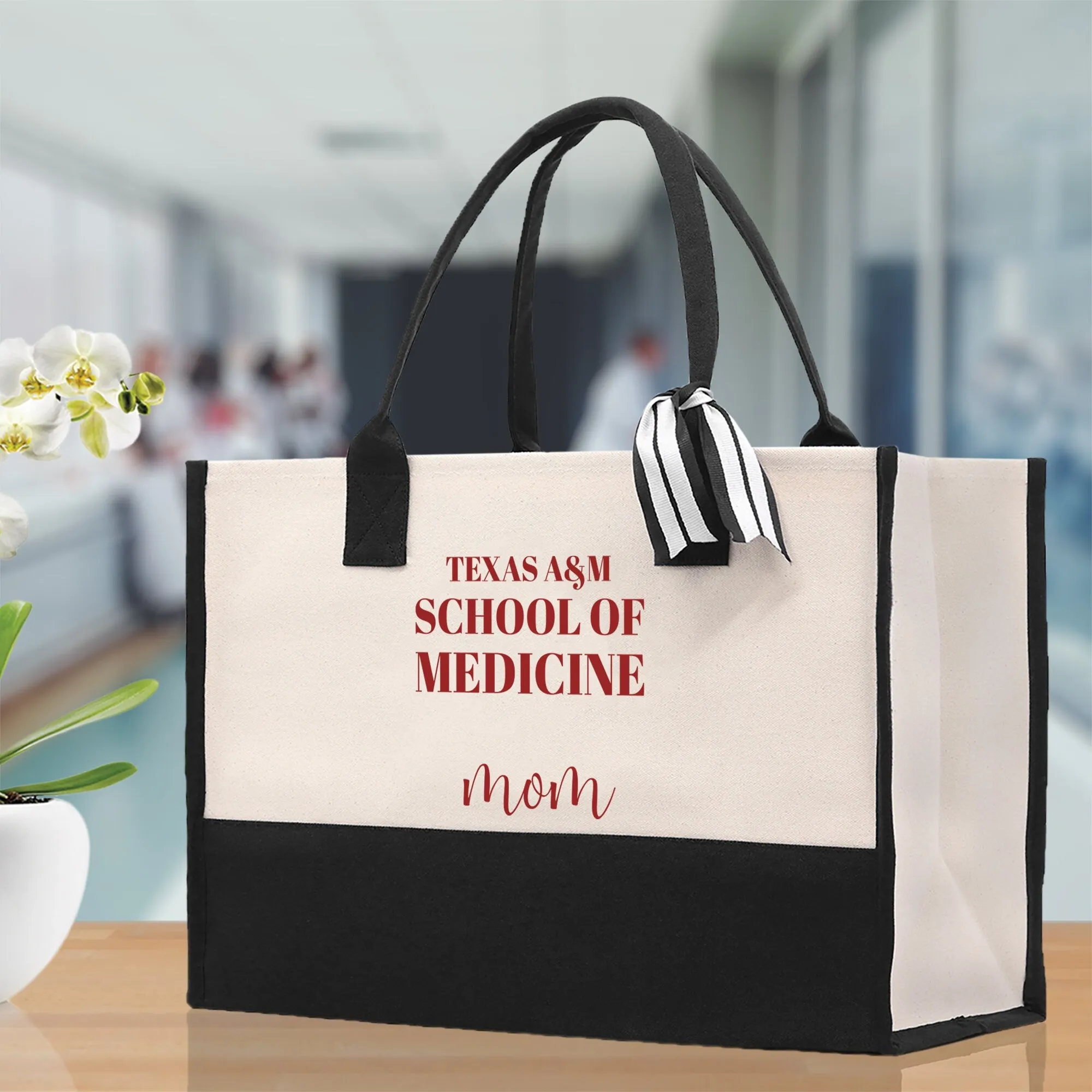 Texas A&M School of Medicine Personalized Cotton Canvas Tote Bag for Nurse Student Gift Nurse Bag for Texas A M Tote Bag Custom Tote Bag