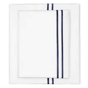 The Navy Lines Embroidered Sheet Set