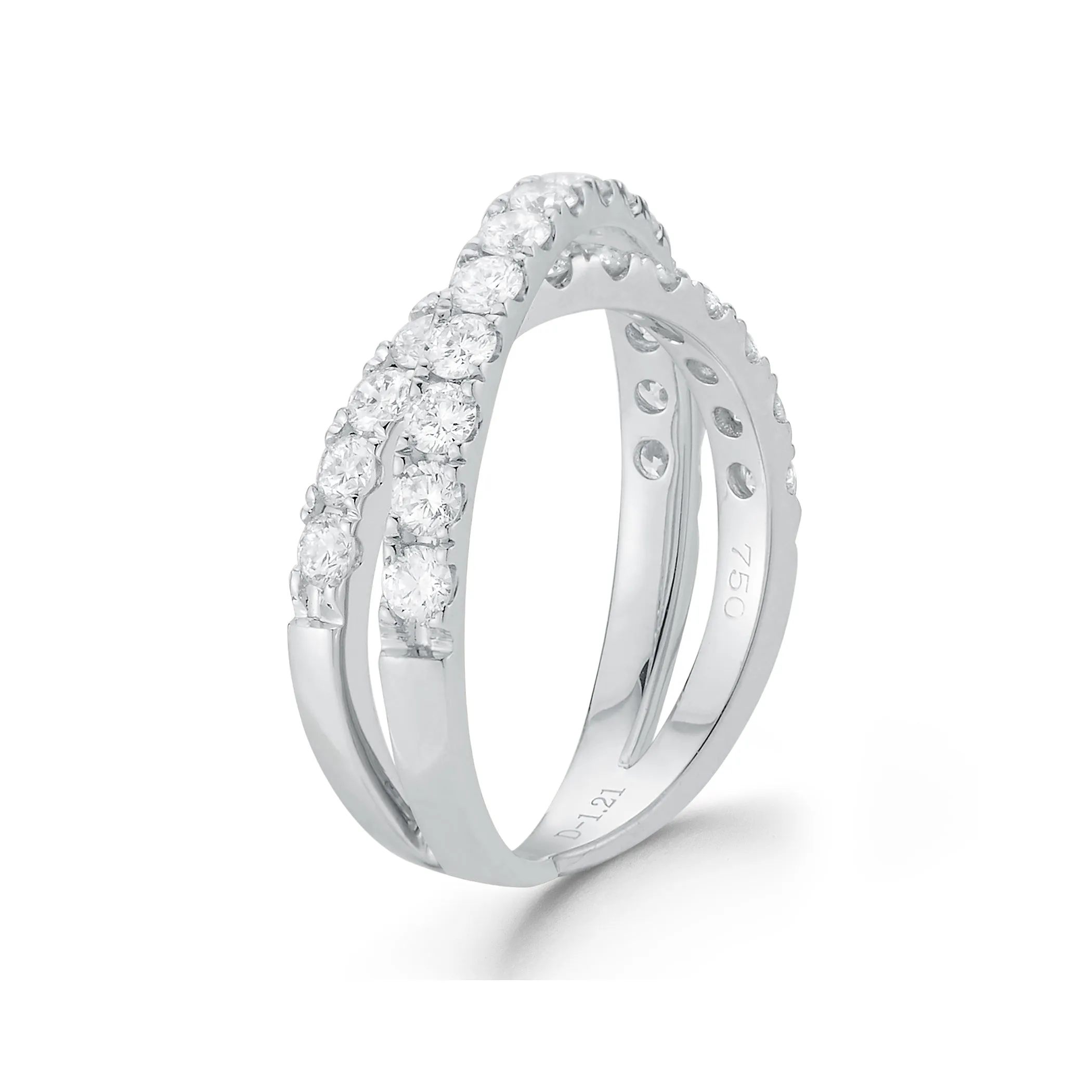 Two-tone Interlock Diamond Ring