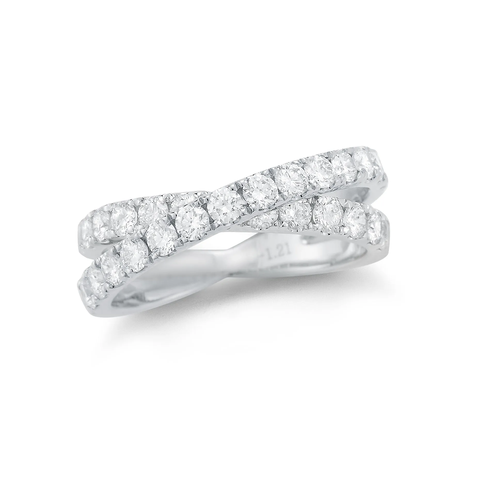 Two-tone Interlock Diamond Ring