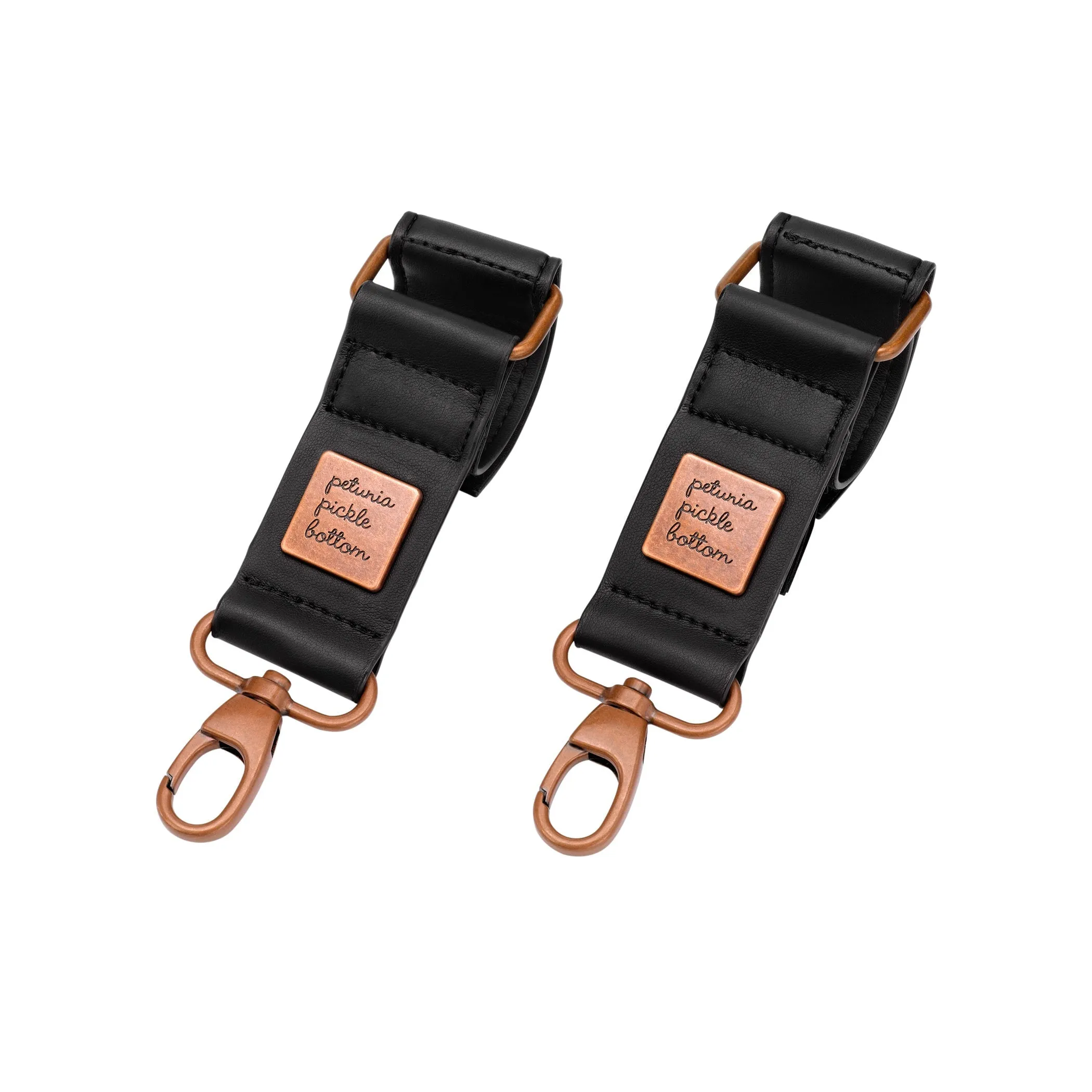 Valet Stroller Clips Bag Hooks in Matte Black & Antique Copper