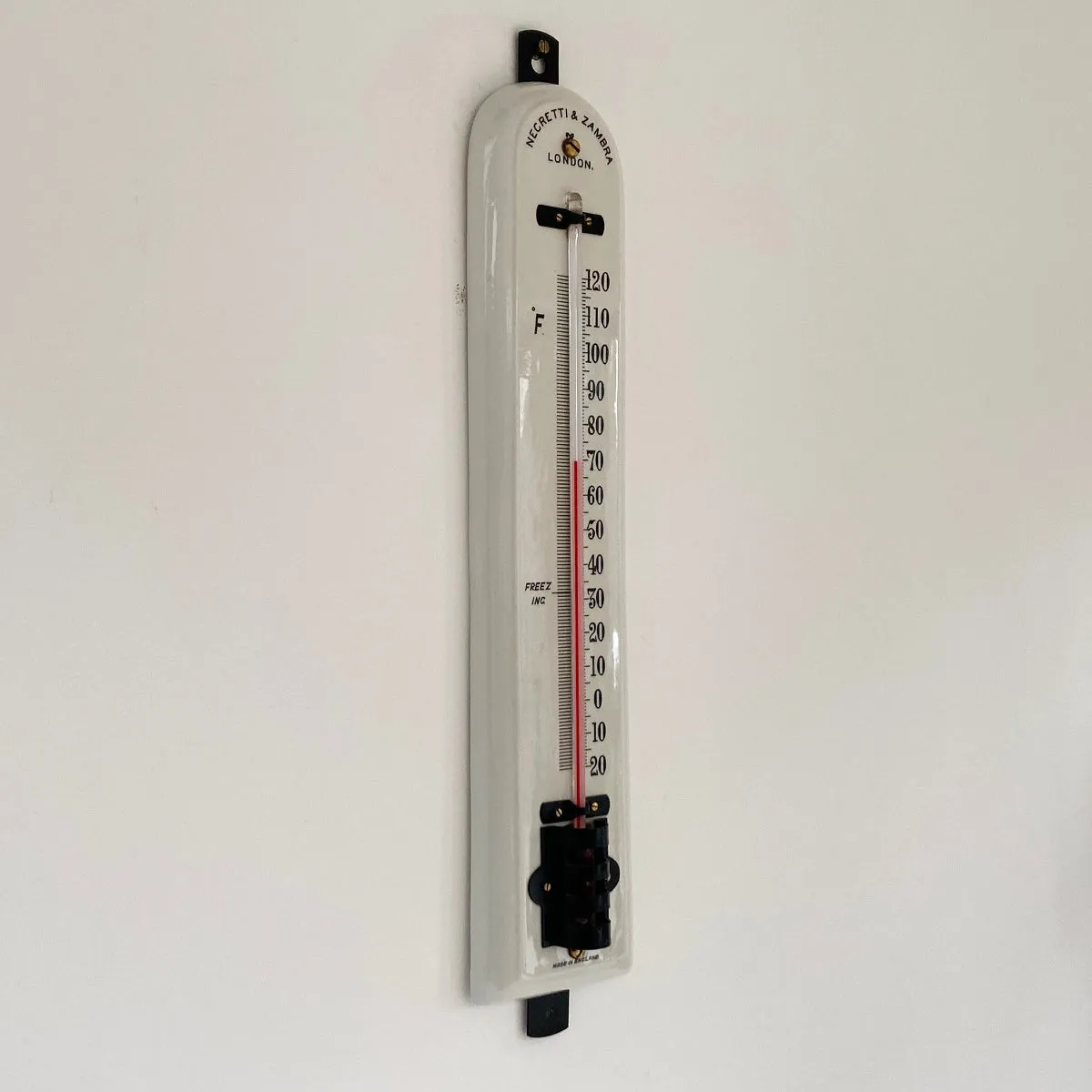 Victorian Large Scale Porcelain Wall thermometer by Negretti & Zambra