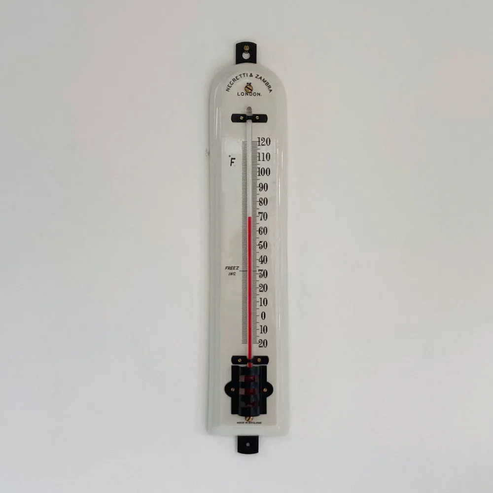 Victorian Large Scale Porcelain Wall thermometer by Negretti & Zambra