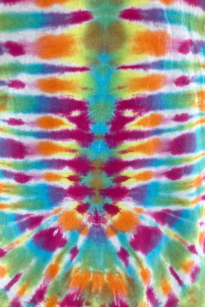 Vintage 1980s Tie Dye T-Shirt - Green Wave