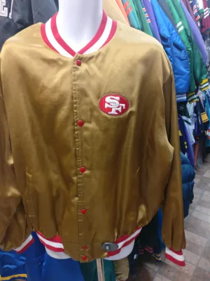 Vintage 80s SAN FRANCISCO 49ers NFL Chalk Line Nylon Jacket XXL