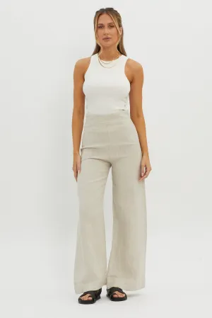 Wanda Wide Leg Pants Oat