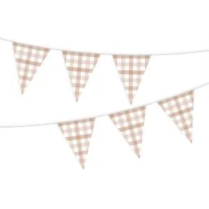 White Sand Gingham Bunting