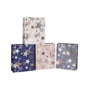 X-Large Foiled Stars Gift Bag - 42cm x 30cm x 12cm